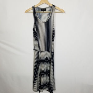Romeo + Juliet Couture Dress Navy Blue Striped